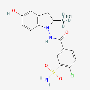 molecular formula C16H16ClN3O4S B12413418 5-Hydroxy Indapamide-13C,d3 