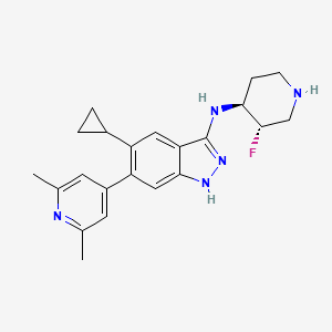 molecular formula C22H26FN5 B12413427 TLR7/8 antagonist 2 