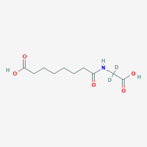 molecular formula C10H17NO5 B12413441 Suberylglycine-d2 
