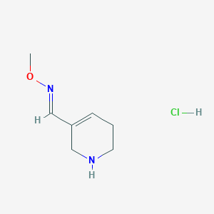 molecular formula C7H13ClN2O B1241348 1,2,5,6-Tetrahydropyridine-3-carboxaldehyde-O-methyloxime hydrochloride CAS No. 139886-03-6