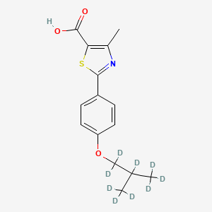 molecular formula C15H17NO3S B12413493 3-Descyano febuxostat-d9 
