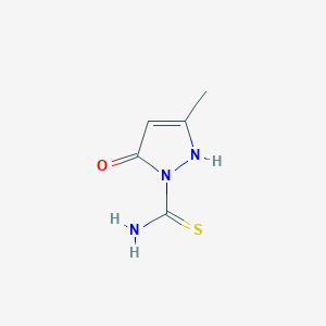 molecular formula C5H7N3OS B124136 3-methyl-5-oxo-2,5-dihydro-1H-pyrazole-1-carbothioamide CAS No. 146120-04-9