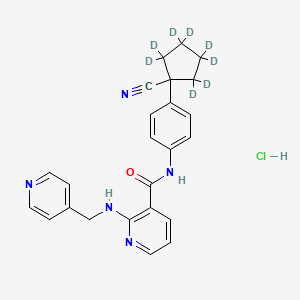 molecular formula C24H24ClN5O B12413812 Apatinib-d8 Hydrochloride 