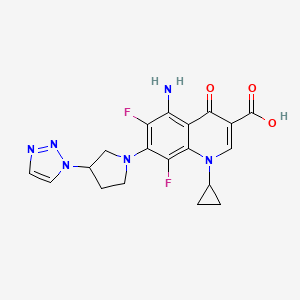 5-Amino-1-cyclopropyl-6,8-difluoro-4-oxo-7-[3-(triazol-1-yl)pyrrolidin-1-yl]quinoline-3-carboxylic acid