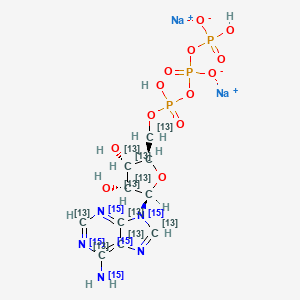 molecular formula C10H14N5Na2O13P3 B12413971 ATP-13C10,15N5 (disodium) 