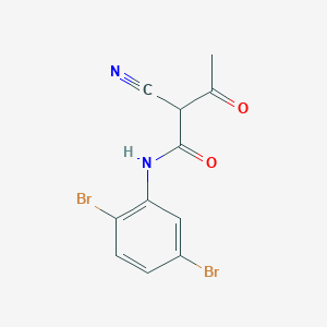2-cyano-N-(2,5-dibromophenyl)-3-oxobutanamide
