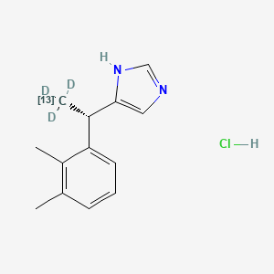 molecular formula C13H17ClN2 B12414005 Dexmedetomidine-13C,d3 (hydrochloride) 