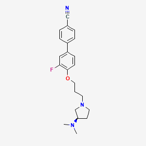 (1,1'-Biphenyl)-4-carbonitrile, 4'-(3-((3R)-3-(dimethylamino)-1-pyrrolidinyl)propoxy)-3'-fluoro-