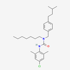 3-(4-Chloro-2,6-dimethylphenyl)-1-heptyl-1-[[4-(3-methylbutyl)phenyl]methyl]urea