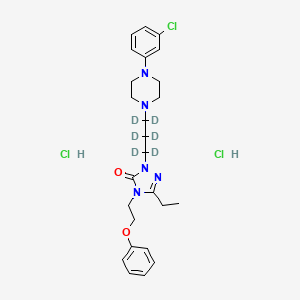 molecular formula C25H34Cl3N5O2 B12414057 Nefazodone-d6 Dihydrochloride 