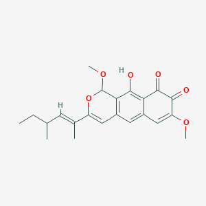 molecular formula C22H24O6 B1241406 Laccaridione A CAS No. 320369-80-0