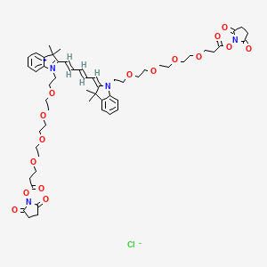 molecular formula C55H73ClN4O16 B12414098 Bis-(N,N'-PEG4-NHS ester)-Cy5 