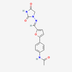 1-((5-(p-Acetamidophenyl)-2-furanyl)methyleneamino)hydantoin
