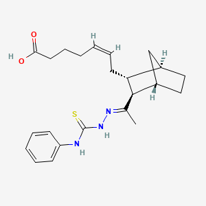 (Z)-7-[(1R,2R,3R,4S)-3-[(E)-C-Methyl-N-(phenylcarbamothioylamino)carbonimidoyl]-2-bicyclo[2.2.1]heptanyl]hept-5-enoic acid