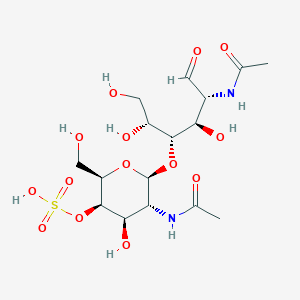 molecular formula C16H28N2O14S B124144 2-(Acetylamino)-4-O-(2-(acetylamino)-2-deoxy-4-O-sulfogalactopyranosyl)-2-deoxyglucose CAS No. 143502-17-4