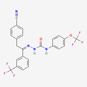 molecular formula C24H16F6N4O2 B1241481 Metaflumizone, (Z)- CAS No. 139970-56-2
