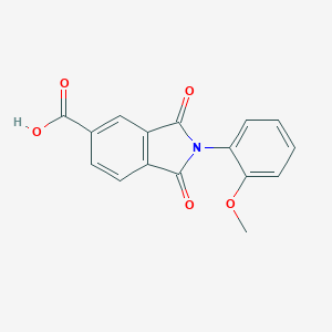 molecular formula C16H11NO5 B012415 2-(2-methoxyphenyl)-1,3-dioxo-2,3-dihydro-1H-isoindole-5-carboxylic acid CAS No. 110768-14-4
