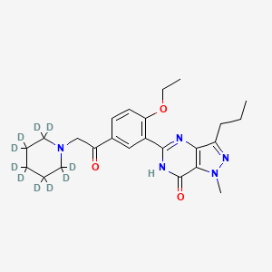 molecular formula C24H31N5O3 B12415004 Piperiacetildenafil-d10 