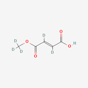 molecular formula C5H6O4 B12415126 Monomethyl fumarate-d5 