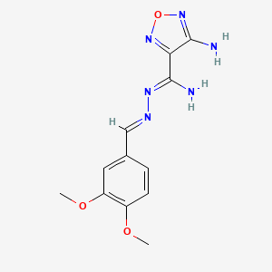 4-amino-N'-[(1E)-(3,4-dimethoxyphenyl)methylene]-1,2,5-oxadiazole-3-carbohydrazonamide