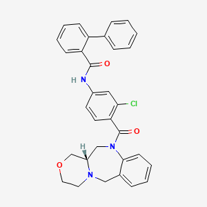 N-[4-[(4aS)-1,2,4,4a,5,11-hexahydro-[1,4]oxazino[3,4-c][1,4]benzodiazepine-6-carbonyl]-3-chlorophenyl]-2-phenylbenzamide