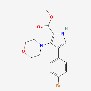 3-Morpholino-4-(4-bromophenyl)-1H-pyrrole-2-carboxylic acid methyl ester