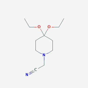 molecular formula C11H20N2O2 B124153 2-(4,4-Diethoxypiperidin-1-yl)acetonitrile CAS No. 141529-07-9