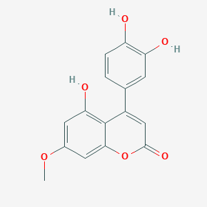 molecular formula C16H12O6 B1241533 5,3',4'-Trihydroxy-7-methoxy-4-phenylcoumarin CAS No. 112078-72-5