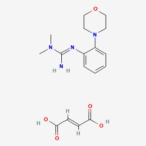 molecular formula C17H24N4O5 B1241535 1,1-Dimethyl-2-(2-(4-morpholinophenyl))guanidine monofumarate CAS No. 161748-40-9