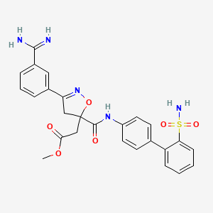 5-[(2'-Sulfamoyl-4-biphenylyl)carbamoyl]-3-(3-amidinophenyl)-2-isoxazoline-5-acetic acid methyl ester