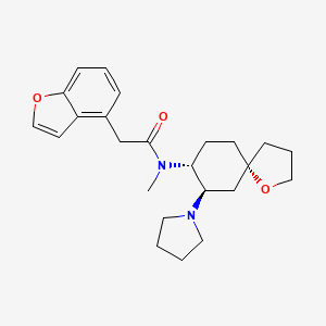 2-(1-benzofuran-4-yl)-N-methyl-N-[(5R,7R,8R)-7-pyrrolidin-1-yl-1-oxaspiro[4.5]decan-8-yl]acetamide