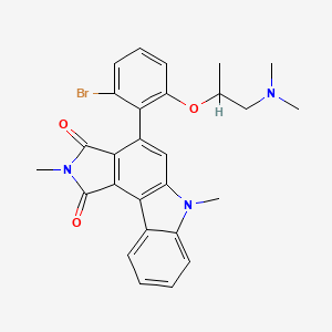 Pyrrolo(3,4-C)carbazole-1,3(2H,6H)-dione, 4-(2-bromo-6-(2-(dimethylamino)-1-methylethoxy)phenyl)-2,6-dimethyl-