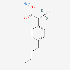 molecular formula C13H17NaO2 B12415422 p-Butyl Ibuprofen-d3 (sodium) 