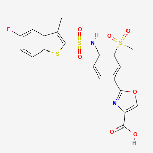 2-[4-(5-Fluoro-3-methylbenzo[b]thiophene-2-sulfonylamino)-3-methanesulfonylphenyl]oxazole-4-carboxylic acid