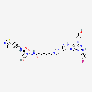 molecular formula C57H72FN13O5S B12415469 PROTAC EGFR degrader 5 
