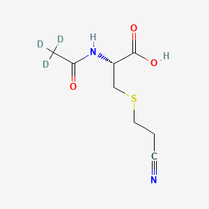 molecular formula C8H12N2O3S B12415530 N-Acetyl-S-(2-cyanoethyl)-L-cysteine-d3 