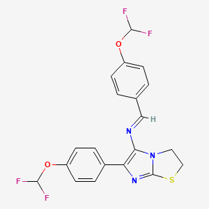 (4-Difluoromethoxy-benzylidene)-[6-(4-difluoromethoxy-phenyl)-2,3-dihydro-imidazo[2,1-b]thiazol-5-yl]-amine