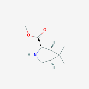 molecular formula C9H16ClNO2 B124156 (1R,2S,5S)-Methyl 6,6-dimethyl-3-azabicyclo[3.1.0]hexane-2-carboxylate hydrochloride CAS No. 565456-77-1