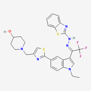 molecular formula C28H27F3N6OS2 B12415763 ATX inhibitor 16 