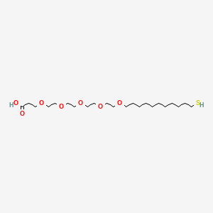molecular formula C22H44O7S B12415879 Thiol-C9-PEG5-acid 