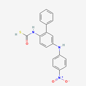 molecular formula C19H15N3O3S B1241591 Carbamothioic acid, (4-((4-nitrophenyl)amino)phenyl)-, O-phenyl ester CAS No. 83538-74-3