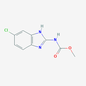 molecular formula C9H8ClN3O2 B124160 甲基(6-氯-1H-苯并[d]咪唑-2-基)氨基甲酸酯 CAS No. 20367-38-8