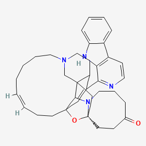 molecular formula C36H42N4O2 B1241608 12,34-Oxamanzamine E 