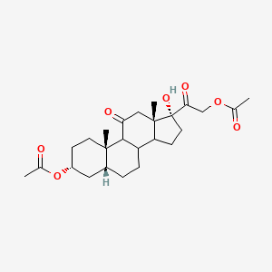 acetic acid [2-[(3R,5R,10S,13S,17R)-3-acetyloxy-17-hydroxy-10,13-dimethyl-11-oxo-2,3,4,5,6,7,8,9,12,14,15,16-dodecahydro-1H-cyclopenta[a]phenanthren-17-yl]-2-oxoethyl] ester