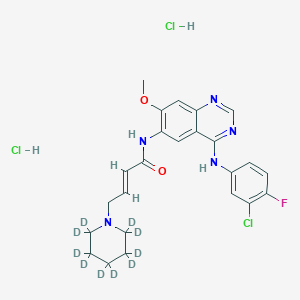 molecular formula C24H27Cl3FN5O2 B12416150 Dacomitinib-d10 (dihydrochloride) 