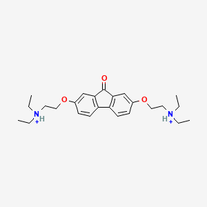 molecular formula C25H36N2O3+2 B1241619 Tilorone(2+) 
