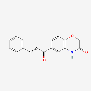 molecular formula C17H13NO3 B1241620 6-(3-phenylprop-2-enoyl)-4H-1,4-benzoxazin-3-one 