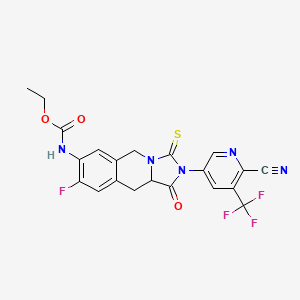 molecular formula C21H15F4N5O3S B12416267 Androgen receptor antagonist 5 