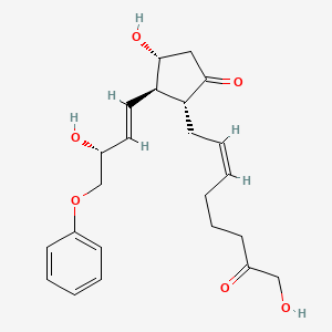 molecular formula C23H30O6 B1241639 (2R,3R,4R)-4-hydroxy-2-[(Z)-8-hydroxy-7-oxooct-2-enyl]-3-[(E,3R)-3-hydroxy-4-phenoxybut-1-enyl]cyclopentan-1-one 
