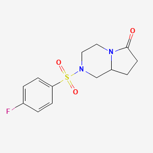 molecular formula C13H15FN2O3S B1241649 Unifiram CAS No. 272786-64-8